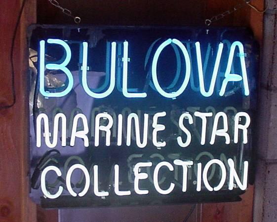 Bulova Marine Star Collection watch Neon Sign